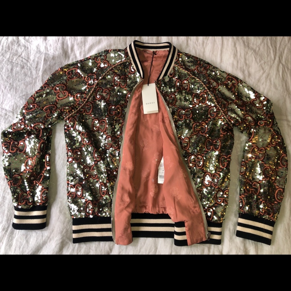 Gucci GG Sequin Bomber Jacket